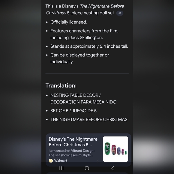 Disney The Nightmare Before Christmas 5 piece Nesting dolls - Picture 8 of 10